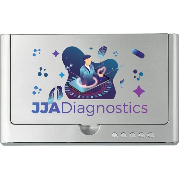 UV Sanitizer Desk Clock with Wireless Charging - UV Sanitizer Desk Clock with Wireless Charging - Image 9 of 9