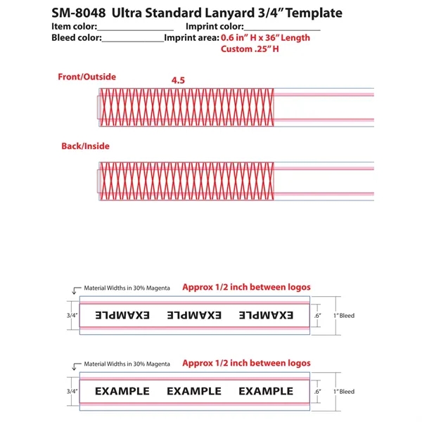 Full Color 3/4" Premium Lanyard w/ Hook - Full Color 3/4" Premium Lanyard w/ Hook - Image 1 of 4