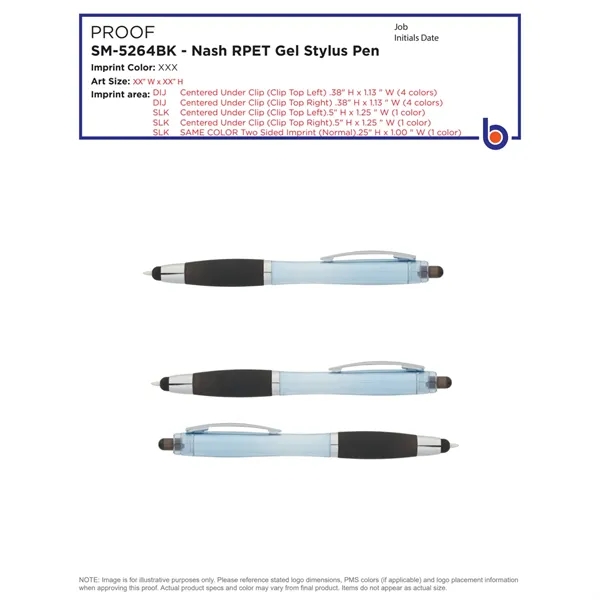 Nash RPET Gel Stylus Pen - Nash RPET Gel Stylus Pen - Image 1 of 14
