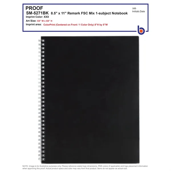 FSC® Mix 8.5" x 11" Remark 1-subject Notebook - FSC® Mix 8.5" x 11" Remark 1-subject Notebook - Image 1 of 24