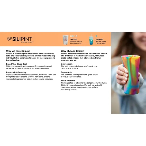 Silipint Original Silicone Pint Glass 16oz - Silipint Original Silicone Pint Glass 16oz - Image 3 of 20