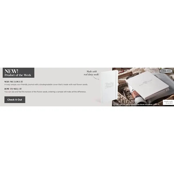 5.5" x 8.5" FSC® Recycled Seed Paper Bound Journal - 5.5" x 8.5" FSC® Recycled Seed Paper Bound Journal - Image 7 of 13