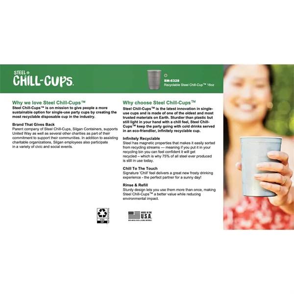 Recyclable Steel Chill-Cups™ 16oz - Recyclable Steel Chill-Cups™ 16oz - Image 1 of 29