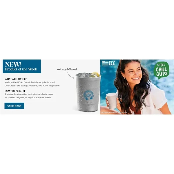 Recyclable Steel Chill-Cups™ 16oz - Recyclable Steel Chill-Cups™ 16oz - Image 5 of 29