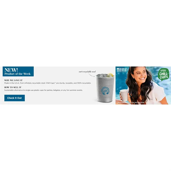 Recyclable Steel Chill-Cups™ 16oz - Recyclable Steel Chill-Cups™ 16oz - Image 9 of 29