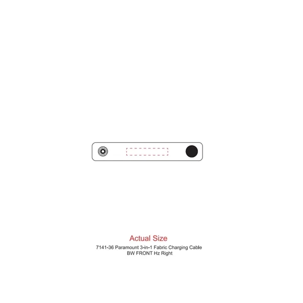 Paramount 3-in-1 Fabric Charging Cable - Paramount 3-in-1 Fabric Charging Cable - Image 1 of 6