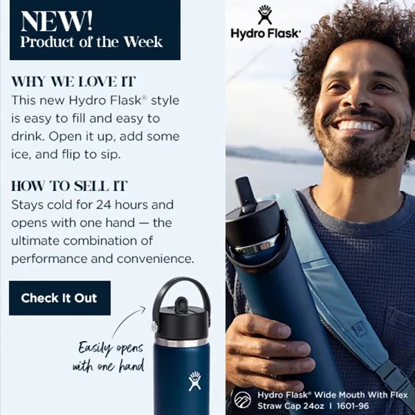 Hydro Flask® Wide Mouth w/ Flex Straw Cap 24oz - Hydro Flask® Wide Mouth w/ Flex Straw Cap 24oz - Image 5 of 48