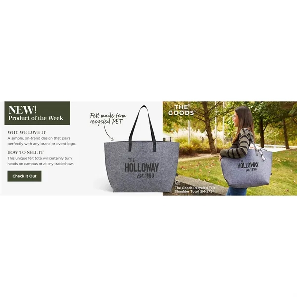 THE GOODS™ Recycled Felt Shoulder Tote - THE GOODS™ Recycled Felt Shoulder Tote - Image 1 of 12