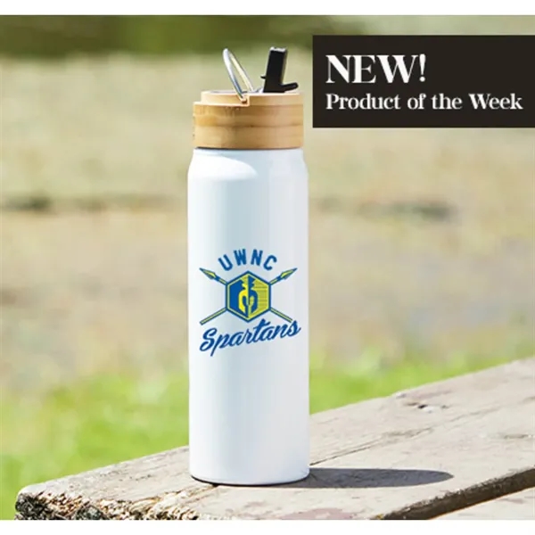 Billy 26oz ECO Aluminum Bottle w/ FSC® Bamboo Lid - Billy 26oz ECO Aluminum Bottle w/ FSC® Bamboo Lid - Image 7 of 42