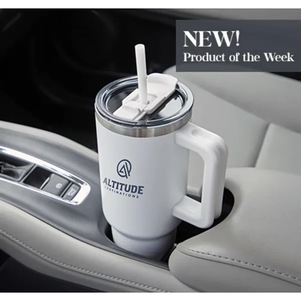 Pinnacle Recycled Travel Tumbler with Straw 40oz - Pinnacle Recycled Travel Tumbler with Straw 40oz - Image 3 of 56