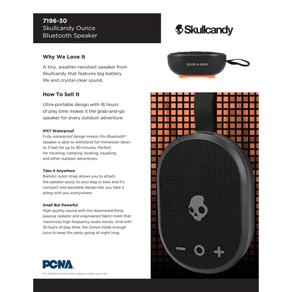 Skullcandy Ounce Bluetooth Speaker - Skullcandy Ounce Bluetooth Speaker - Image 7 of 13