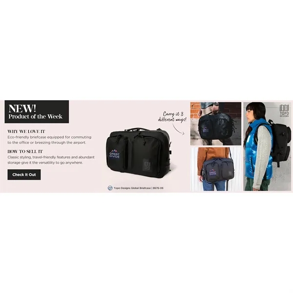 Topo Recycled Global Briefcase - Topo Recycled Global Briefcase - Image 1 of 24