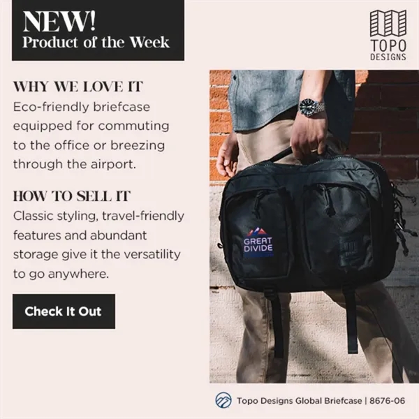 Topo Recycled Global Briefcase - Topo Recycled Global Briefcase - Image 3 of 24