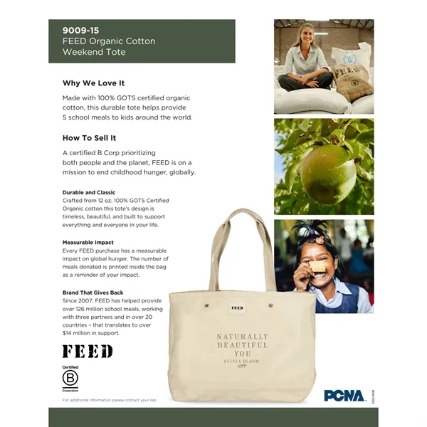 FEED Organic Cotton Weekend Tote - FEED Organic Cotton Weekend Tote - Image 7 of 25