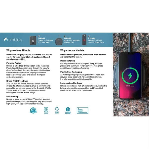 Nimble® 10000 mAh PD 20W Power Bank - Nimble® 10000 mAh PD 20W Power Bank - Image 1 of 4