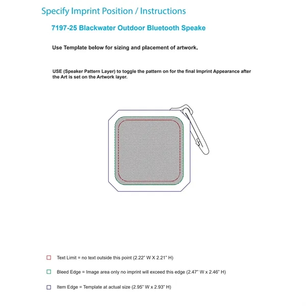 Blackwater Outdoor Waterproof Bluetooth Speaker - Blackwater Outdoor Waterproof Bluetooth Speaker - Image 3 of 9