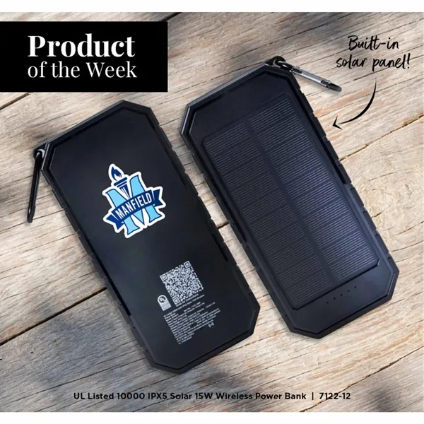 UL Listed 10000 IPX5 Solar 15W Wireless Power Ban - UL Listed 10000 IPX5 Solar 15W Wireless Power Ban - Image 3 of 9