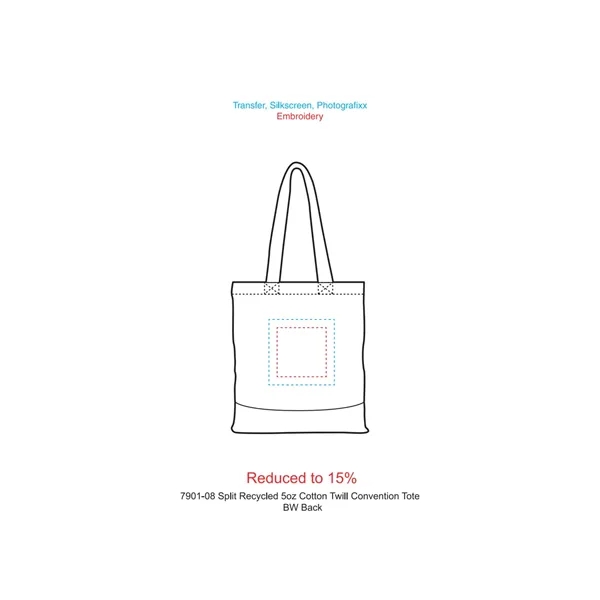 Split Recycled 5oz Cotton Twill Convention Tote - Split Recycled 5oz Cotton Twill Convention Tote - Image 1 of 23