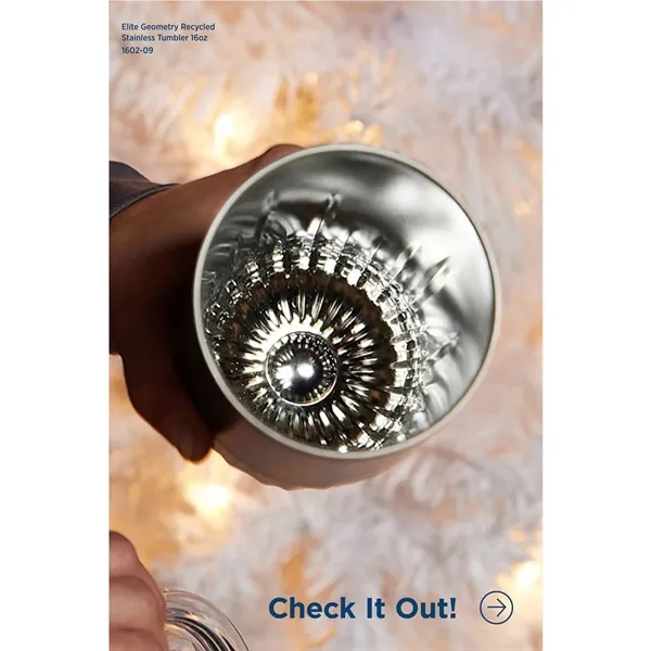 Elite Geometry Recycled Stainless Tumbler 16oz - Elite Geometry Recycled Stainless Tumbler 16oz - Image 7 of 9