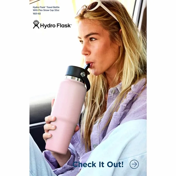 Hydro Flask® Travel Bottle w/ Flex Straw Cap 32oz - Hydro Flask® Travel Bottle w/ Flex Straw Cap 32oz - Image 7 of 23