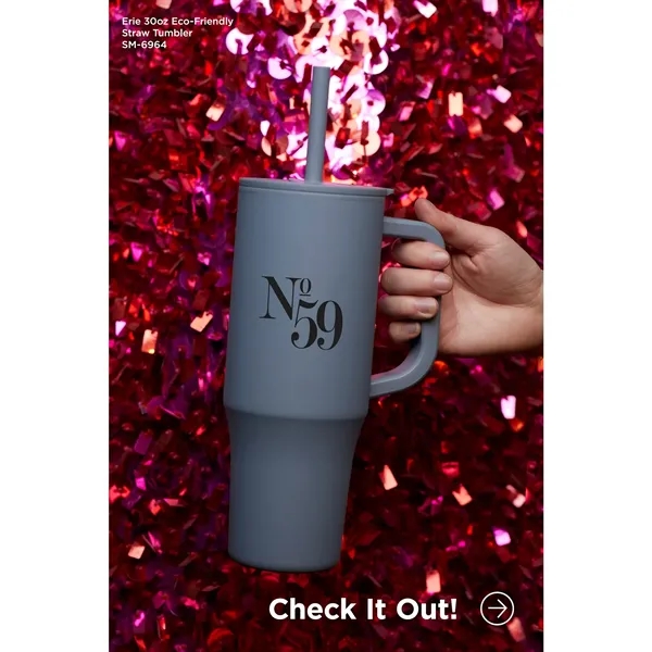Erie 30oz Eco-Friendly Straw Mug - Erie 30oz Eco-Friendly Straw Mug - Image 7 of 11