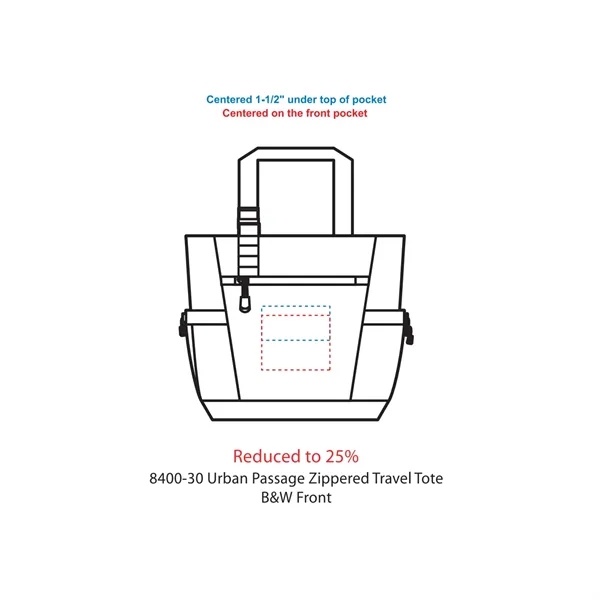 Urban Passage Zippered Travel Business Tote - Urban Passage Zippered Travel Business Tote - Image 1 of 8