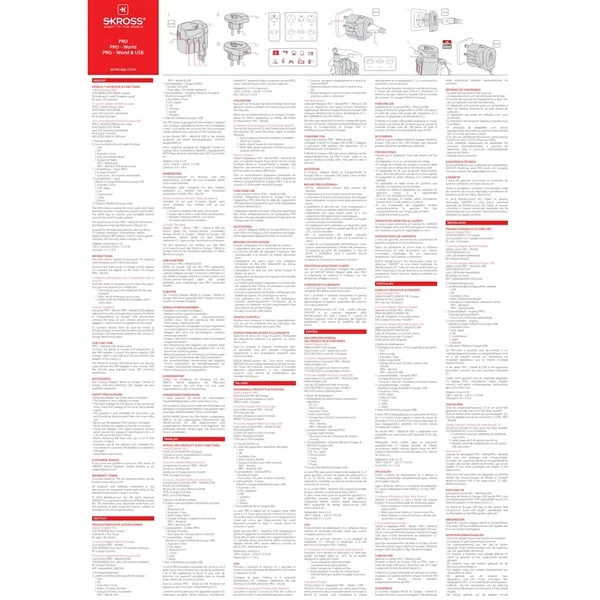 SKROSS World Travel Adapter PRO World & USB - SKROSS World Travel Adapter PRO World & USB - Image 5 of 43