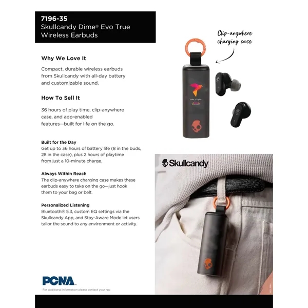 Skullcandy Dime Evo True Wireless Earbuds - Skullcandy Dime Evo True Wireless Earbuds - Image 5 of 20