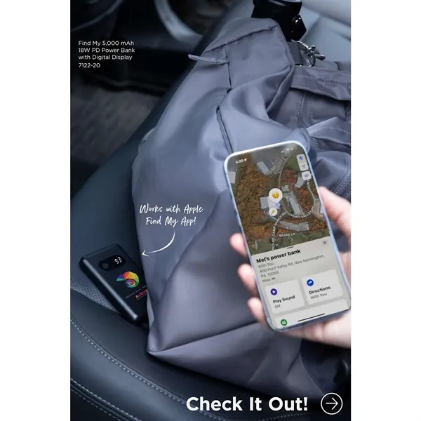 Find My 5000 mAh 18W PD Power Bank/Digital Display - Find My 5000 mAh 18W PD Power Bank/Digital Display - Image 7 of 19