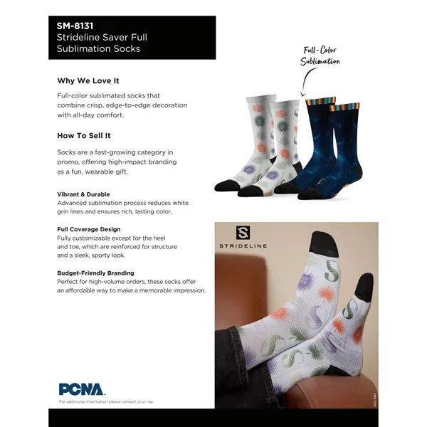 Strideline Saver Full Sublimation Socks - Strideline Saver Full Sublimation Socks - Image 5 of 6