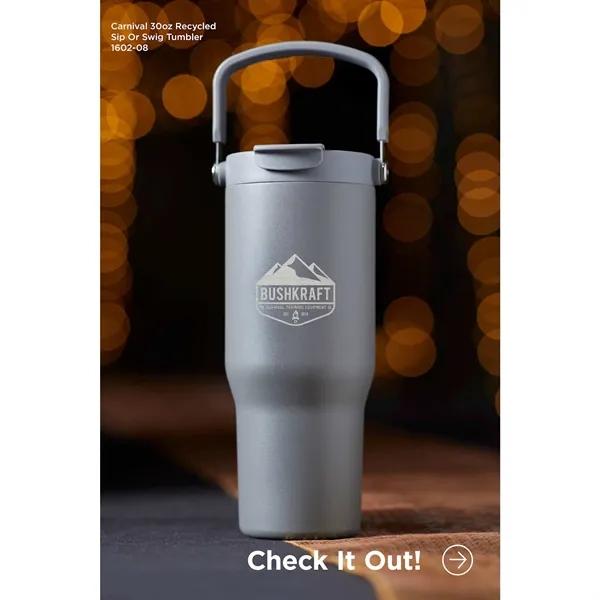Carnival Recycled Sip Or Swig Tumbler 30oz - Carnival Recycled Sip Or Swig Tumbler 30oz - Image 7 of 27