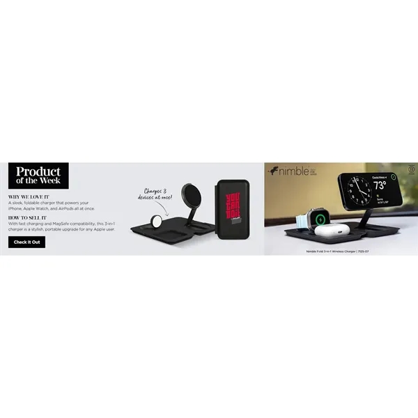 Nimble Fold 3-in-1 Wireless Charger - Nimble Fold 3-in-1 Wireless Charger - Image 1 of 23