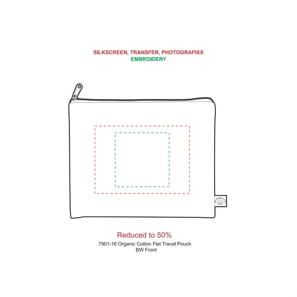 Organic Cotton Flat Travel Pouch - Organic Cotton Flat Travel Pouch - Image 1 of 7