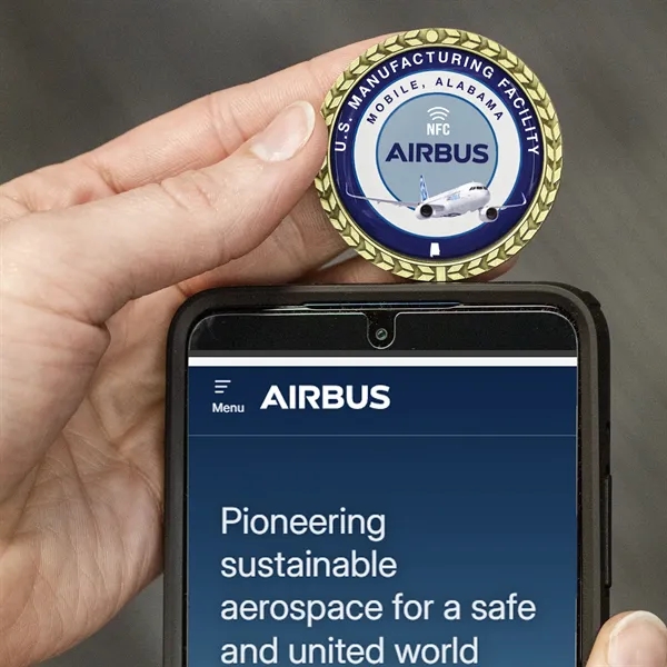 NFC Challenge Coin w/ Wreath Border (1.75") - NFC Challenge Coin w/ Wreath Border (1.75") - Image 5 of 6