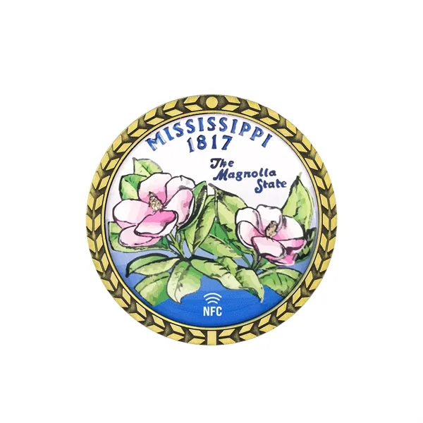 NFC Challenge Coin w/ Wreath Border (1.75") - NFC Challenge Coin w/ Wreath Border (1.75") - Image 6 of 6