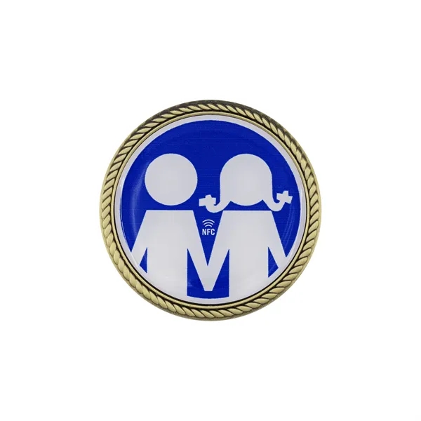 NFC Challenge Coin w/ Rope Border (1.75") - NFC Challenge Coin w/ Rope Border (1.75") - Image 2 of 6