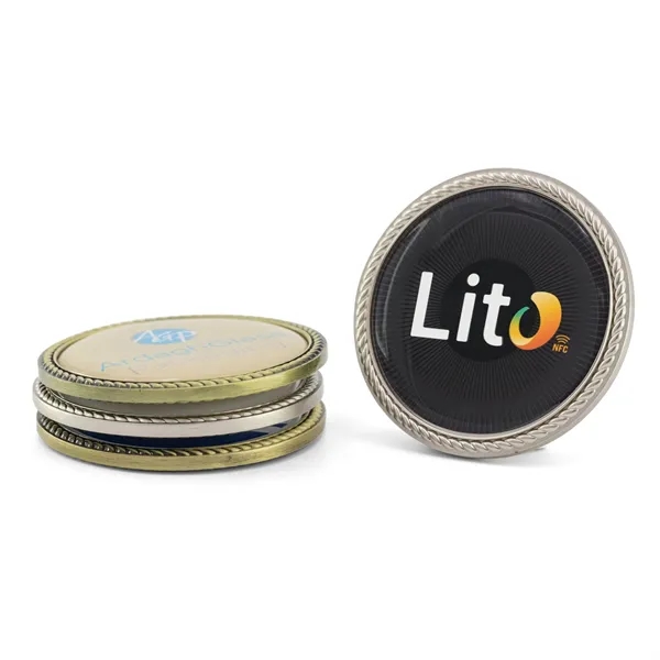 NFC Challenge Coin w/ Rope Border (1.75") - NFC Challenge Coin w/ Rope Border (1.75") - Image 0 of 6