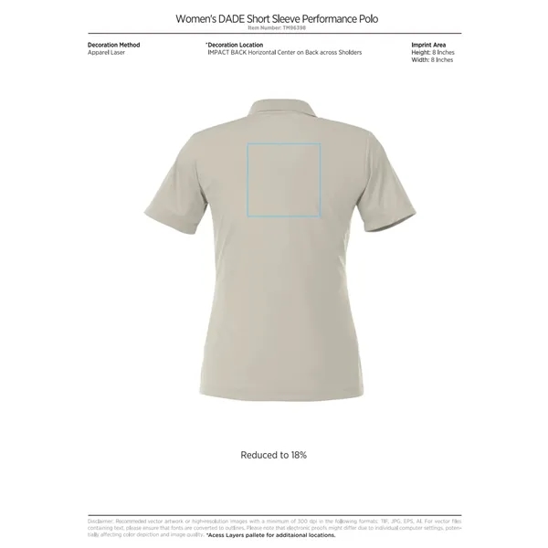 Women's DADE Short Sleeve Polo - Women's DADE Short Sleeve Polo - Image 3 of 103
