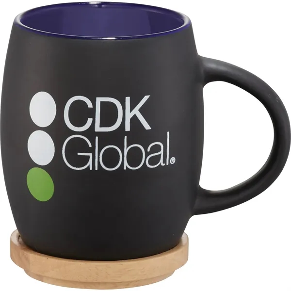 Hearth Ceramic Mug FSC®100% Wood Lid/Coaster 15oz - Hearth Ceramic Mug FSC®100% Wood Lid/Coaster 15oz - Image 3 of 18