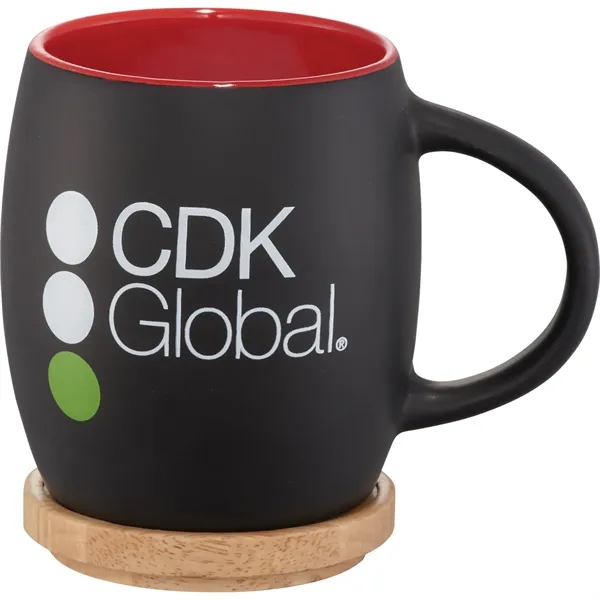 Hearth Ceramic Mug FSC®100% Wood Lid/Coaster 15oz - Hearth Ceramic Mug FSC®100% Wood Lid/Coaster 15oz - Image 8 of 18