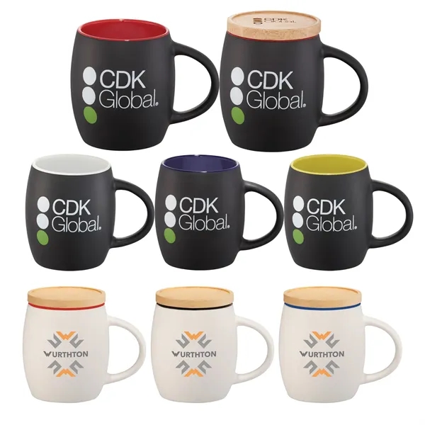 Hearth Ceramic Mug FSC®100% Wood Lid/Coaster 15oz - Hearth Ceramic Mug FSC®100% Wood Lid/Coaster 15oz - Image 11 of 18