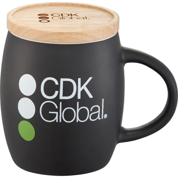 Hearth Ceramic Mug FSC®100% Wood Lid/Coaster 15oz - Hearth Ceramic Mug FSC®100% Wood Lid/Coaster 15oz - Image 12 of 18