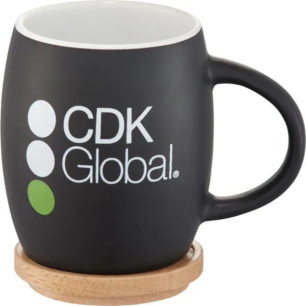Hearth Ceramic Mug FSC®100% Wood Lid/Coaster 15oz - Hearth Ceramic Mug FSC®100% Wood Lid/Coaster 15oz - Image 14 of 18