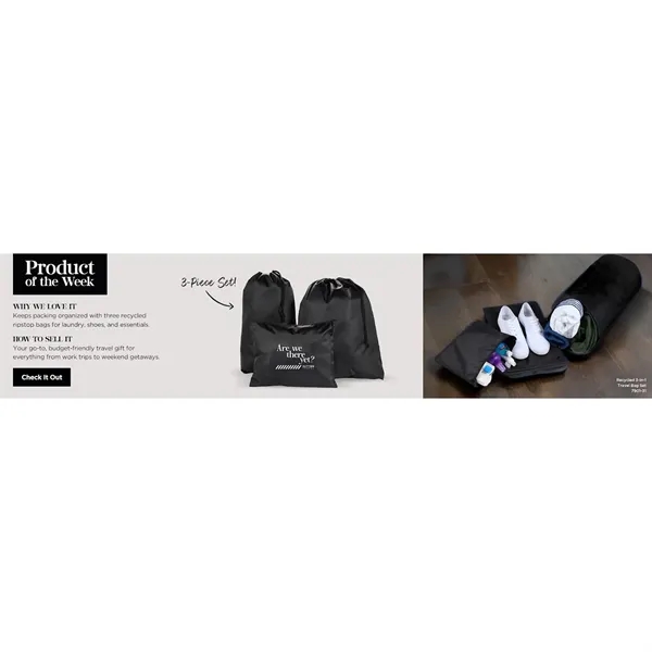 Recycled Travel Bag Set - Recycled Travel Bag Set - Image 1 of 15