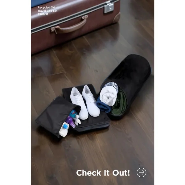 Recycled Travel Bag Set - Recycled Travel Bag Set - Image 7 of 15