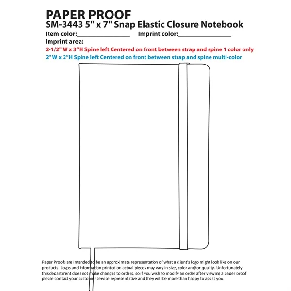 FSC® Mix 5" x 7" Snap Elastic Closure Notebook - FSC® Mix 5" x 7" Snap Elastic Closure Notebook - Image 3 of 19