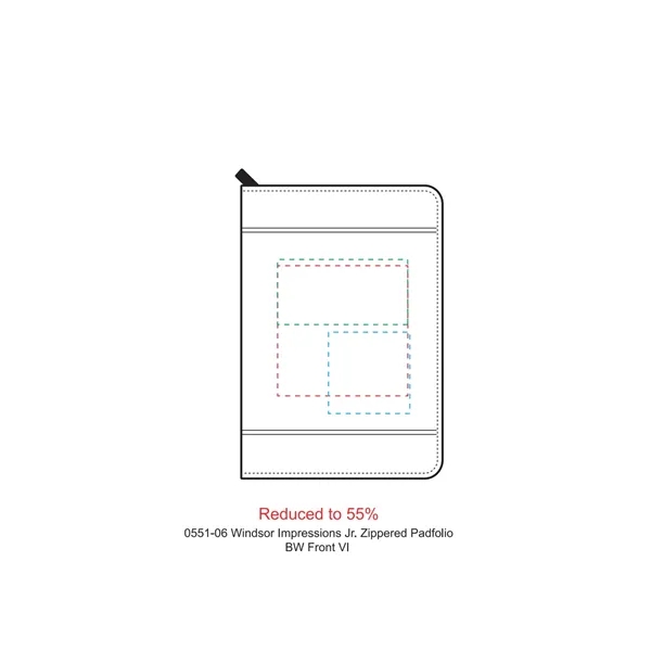 FSC® Mix Windsor Impressions Jr. Zip Padfolio - FSC® Mix Windsor Impressions Jr. Zip Padfolio - Image 1 of 5