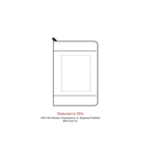 FSC® Mix Windsor Impressions Jr. Zip Padfolio - FSC® Mix Windsor Impressions Jr. Zip Padfolio - Image 3 of 5