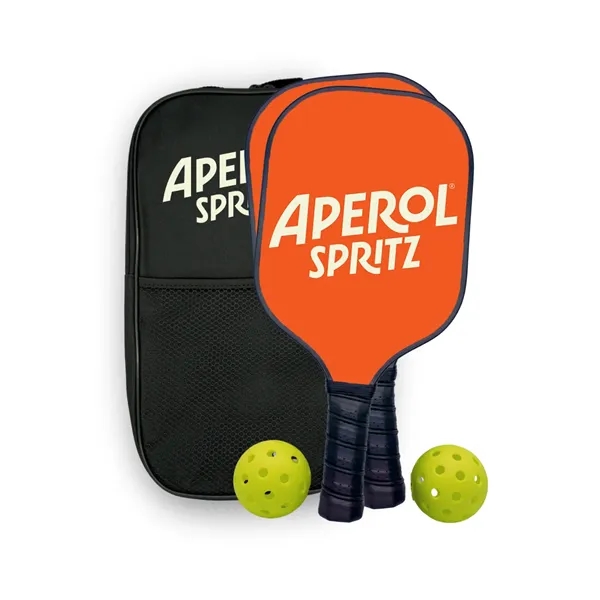 Custom Fiberglass Pickleball Paddle Set with Bag - Black - Custom Fiberglass Pickleball Paddle Set with Bag - Black - Image 0 of 6