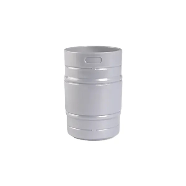 5 Oz Plastic Metallic Silver Beer Keg Shaped Sampling Cup - 5 Oz Plastic Metallic Silver Beer Keg Shaped Sampling Cup - Image 1 of 1